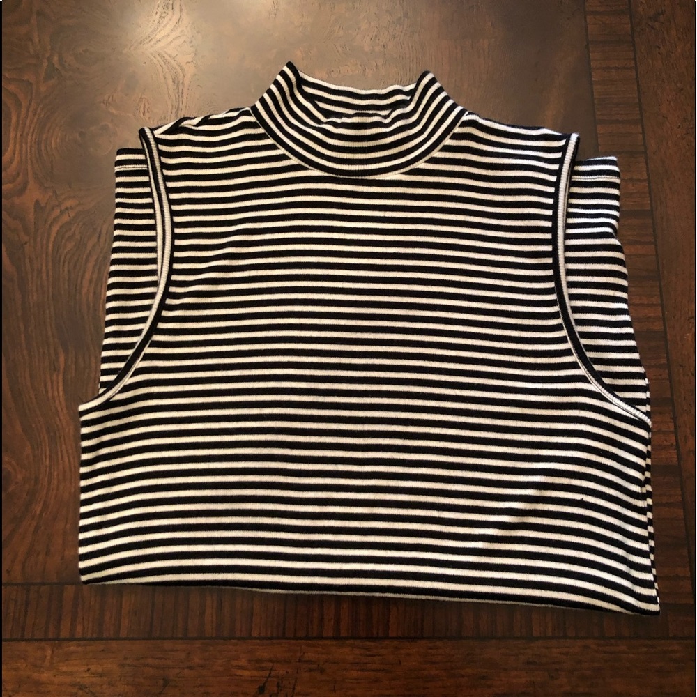 GAP | striped sleeveless turtleneck